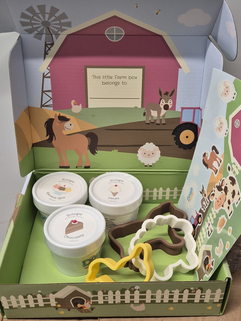 Farm Playset Dough Parlour Montessori Dough Parlour 3 Tubs